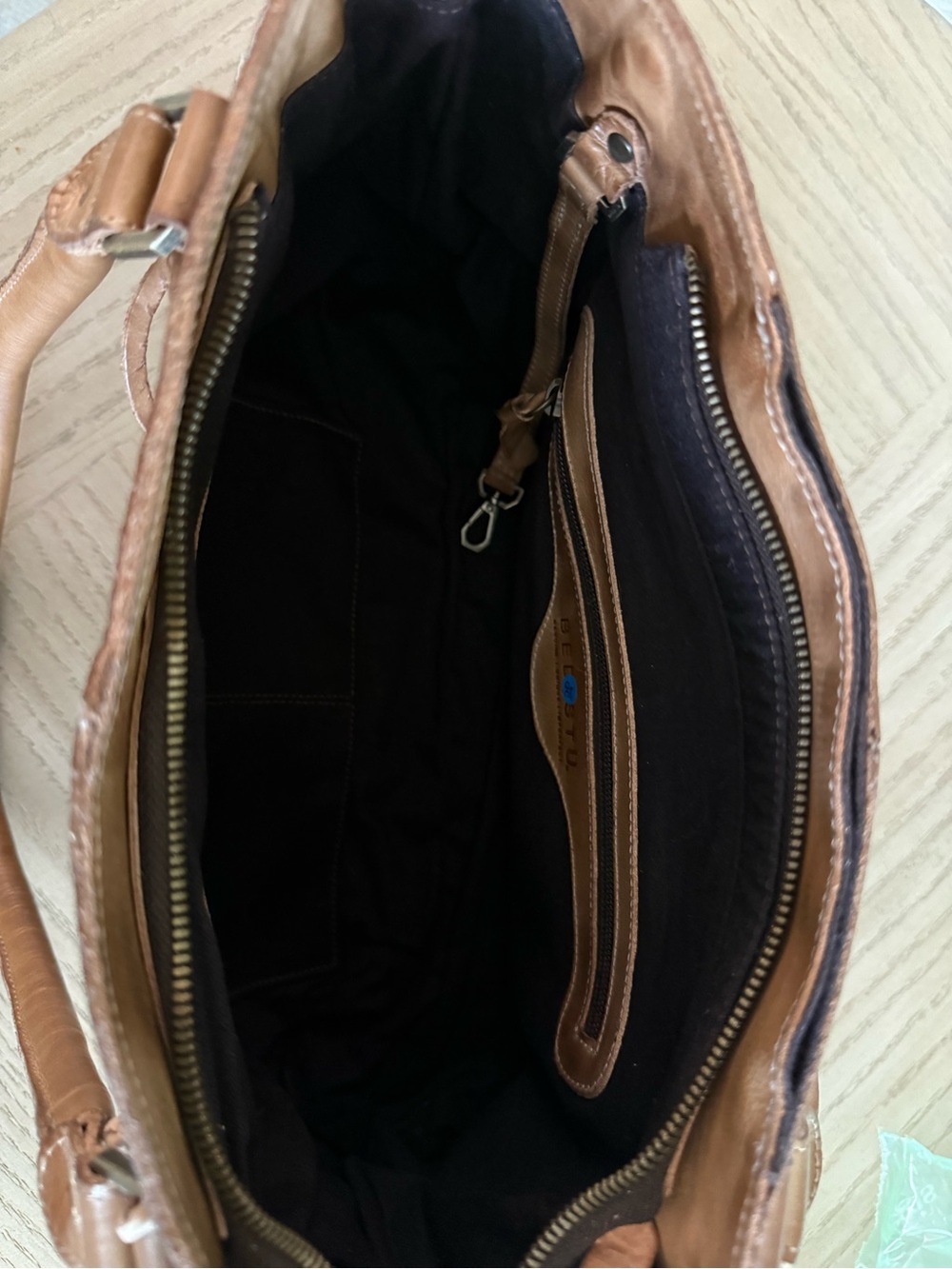 Bed Stu NEW RELEASE ROCKABABY Teak Rustic Leather Shoulder Bag NWT Retails $295 - Picture 8 of 13